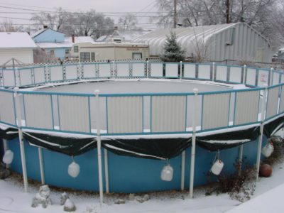 above ground pool closing