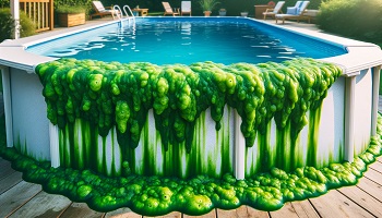 green algae on pool walls